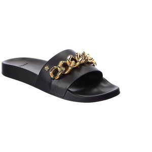 black and gold versace slippers